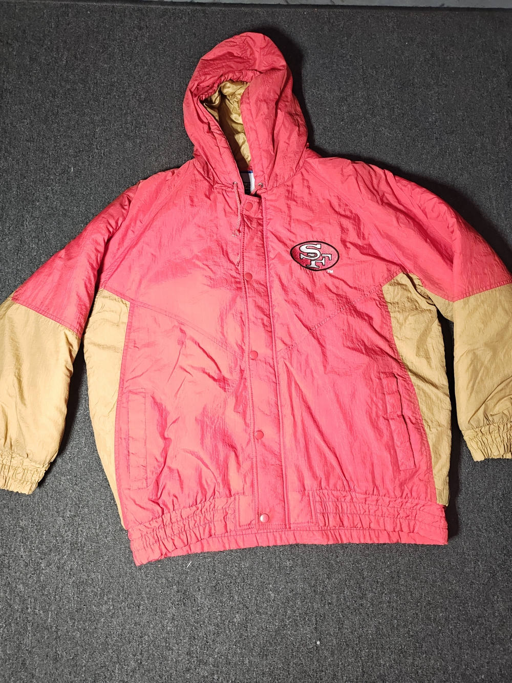 Vintage Competitor San Francisco 49ers Windbreaker Jacket NFL Gameday Size Large